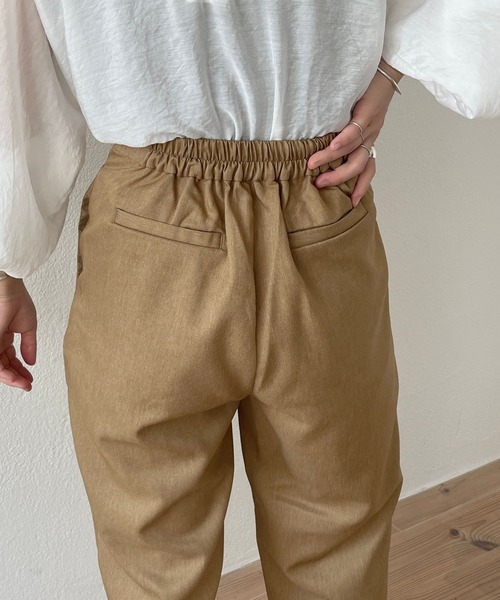 wee9s（ウィークス）の「front button double tuck pants / フロントボタンダブルタックパンツ（スラックス・レディース・ブラウン/グリーン・FREE）」の15枚目の写真