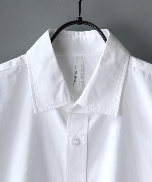 SITRY（シトリー）の「Oversize Drop shoulder broadcloth shirt/オーバーサイズ ドロップショルダー ブロード シャツ（シャツ/ブラウス・メンズ・ホワイト/ブラック/サックスブルー/グリーン/グレイッシュベージュ/パープル系その他/イエロー系その他/ホワイト系その他/ブルー系その他/グリーン系その他/ブラック系その他・M/L/XL）」の21枚目の写真