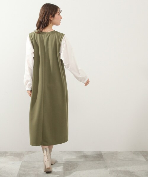 DRESKIP（ドレスキップ）の「◆お袖タック布帛切り替ワンピース（ワンピース・レディース・ブラック/カーキ/サンドベージュ・02/03/04）」の15枚目の写真