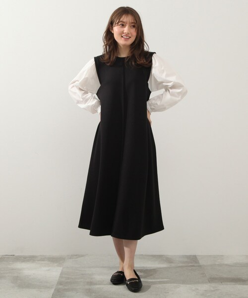DRESKIP（ドレスキップ）の「◆お袖タック布帛切り替ワンピース（ワンピース・レディース・ブラック/カーキ/サンドベージュ・02/03/04）」の20枚目の写真