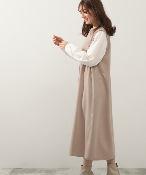 DRESKIP（ドレスキップ）の「◆お袖タック布帛切り替ワンピース（ワンピース・レディース・ブラック/カーキ/サンドベージュ・02/03/04）」の22枚目の写真