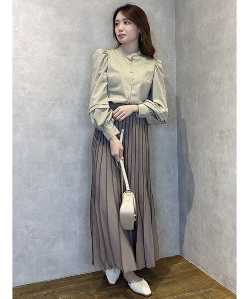 dazzlin（ダズリン）の「グリッターニットシアースカート（スカート・レディース・パープル/ブラウン/オフホワイト・FREE）」の10枚目の写真