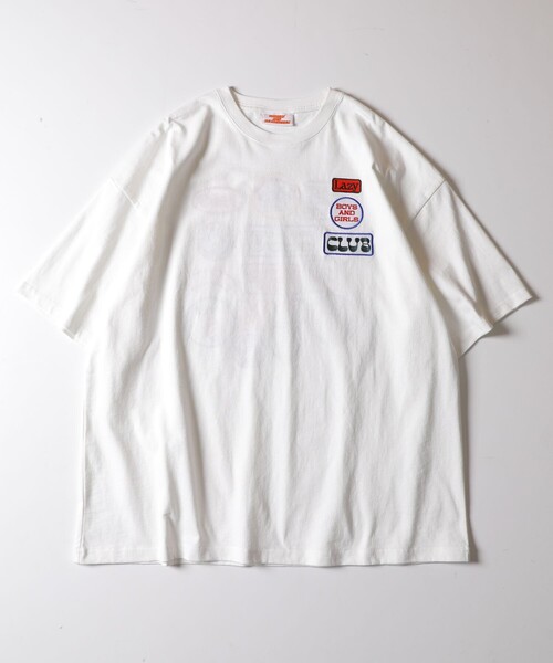 FREAK'S STORE(フリークスストア)の「WEB限定 ビッグシルエット バック刺繍 ランダムワッペンデザイン クルーネックTシャツ(Tシャツ/カットソー・メンズ・ブラック/アッシュグレー/ダークグリーン/ホワイト/ロイヤルブルー・MEDIUM/LARGE/SMALL)」の18枚目の写真