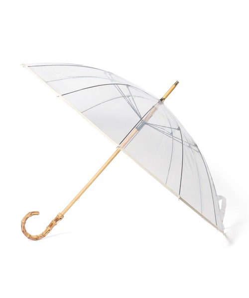 ESTNATION（エストネーション）の「TRADITIONAL WEATHER WEAR / "BAMBO CLEAR" 長傘（長傘・レディース・ライトブルー/ブラウン/オフホワイト・FREE）」の2枚目の写真