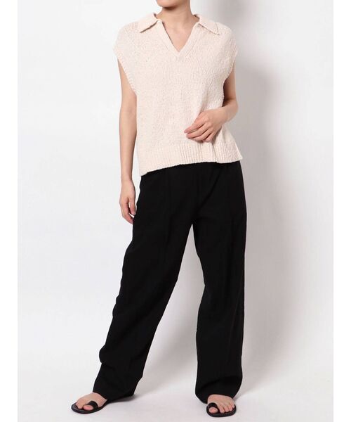 Ungrid（アングリッド）の「スラブ襟ニットベスト（ベスト・レディース・チャコールグレー/アイボリー・FREE）」の15枚目の写真