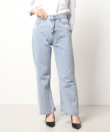 Opinion korean town | YUGA  ハイウエスト　ワイドレングス　デニムパンツ(デニムパンツ)