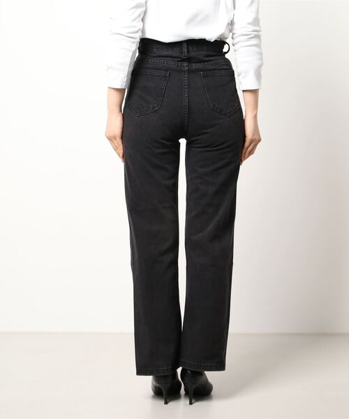 Opinion korean town(オピニオン コリアン タウン)の「YUGA ハイウエスト ワイドレングス デニムパンツ(デニムパンツ・レディース・ライトブルー/スモークグレー/オフホワイト・L/S/M)」の18枚目の写真