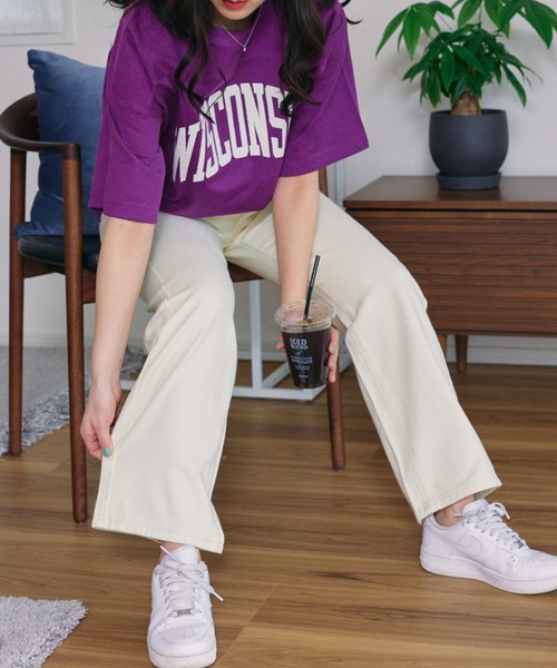 Opinion korean town(オピニオン コリアン タウン)の「YUGA ハイウエスト ワイドレングス デニムパンツ(デニムパンツ・レディース・ライトブルー/スモークグレー/オフホワイト・L/S/M)」の22枚目の写真