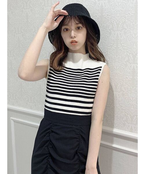 dazzlin（ダズリン）の「タイトリブノースリニット（ニット/セーター・レディース・オフホワイト/グレー/グリーン/ブルー/その他1/モカ・FREE）」の7枚目の写真