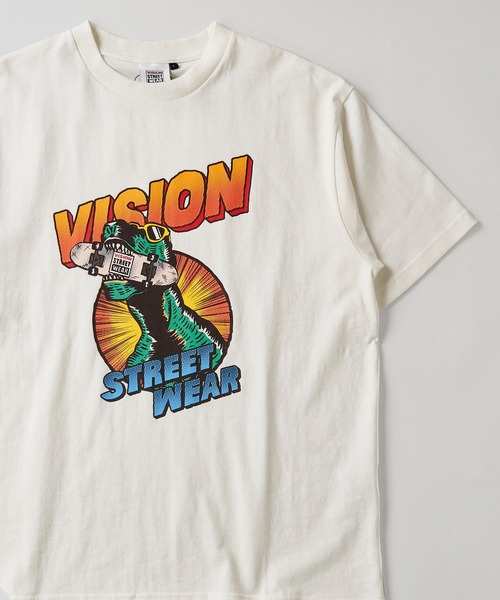 VISION STREET WEAR(ヴィジョンストリートウェア)の「【VISION STREET WEAR】刺繍 グラフィックプリントTシャツ(Tシャツ/カットソー・レディース・グレー系2/ライトグリーン系2/マスタード/ホワイト系2/ブルー/ライトグリーン系1/ホワイト系3/パープル系2/グレー系3/パープル系1/ホワイト系1/グレー系1/グレー系4/ライトグリーン系3/イエロー系1/ホワイト系4・LARGE/MEDIUM/X-LARGE)」の1枚目の写真