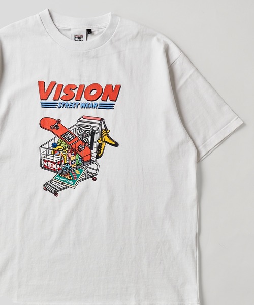 VISION STREET WEAR(ヴィジョンストリートウェア)の「【VISION STREET WEAR】刺繍 グラフィックプリントTシャツ(Tシャツ/カットソー・レディース・グレー系2/ライトグリーン系2/マスタード/ホワイト系2/ブルー/ライトグリーン系1/ホワイト系3/パープル系2/グレー系3/パープル系1/ホワイト系1/グレー系1/グレー系4/ライトグリーン系3/イエロー系1/ホワイト系4・LARGE/MEDIUM/X-LARGE)」の3枚目の写真