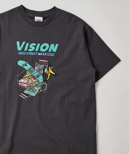 VISION STREET WEAR(ヴィジョンストリートウェア)の「【VISION STREET WEAR】刺繍 グラフィックプリントTシャツ(Tシャツ/カットソー・レディース・グレー系2/ライトグリーン系2/マスタード/ホワイト系2/ブルー/ライトグリーン系1/ホワイト系3/パープル系2/グレー系3/パープル系1/ホワイト系1/グレー系1/グレー系4/ライトグリーン系3/イエロー系1/ホワイト系4・LARGE/MEDIUM/X-LARGE)」の7枚目の写真