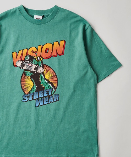 VISION STREET WEAR(ヴィジョンストリートウェア)の「【VISION STREET WEAR】刺繍 グラフィックプリントTシャツ(Tシャツ/カットソー・レディース・グレー系2/ライトグリーン系2/マスタード/ホワイト系2/ブルー/ライトグリーン系1/ホワイト系3/パープル系2/グレー系3/パープル系1/ホワイト系1/グレー系1/グレー系4/ライトグリーン系3/イエロー系1/ホワイト系4・LARGE/MEDIUM/X-LARGE)」の10枚目の写真