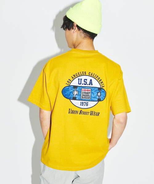 VISION STREET WEAR(ヴィジョンストリートウェア)の「【VISION STREET WEAR】刺繍 グラフィックプリントTシャツ(Tシャツ/カットソー・レディース・グレー系2/ライトグリーン系2/マスタード/ホワイト系2/ブルー/ライトグリーン系1/ホワイト系3/パープル系2/グレー系3/パープル系1/ホワイト系1/グレー系1/グレー系4/ライトグリーン系3/イエロー系1/ホワイト系4・LARGE/MEDIUM/X-LARGE)」の15枚目の写真