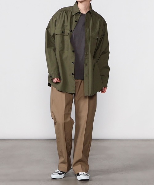 MONITALY(モニタリー)の「MONITALY | ワークシャツ WOMEN(シャツ/ブラウス・レディース・ベージュ/オリーブ・SMALL)」の15枚目の写真