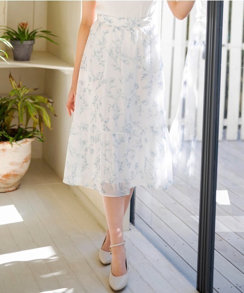 線描きフラワースカート スカート スカート Masch Misch Masch ミッシュマッシュ のスカート 線描きフラワースカート を購入できます Misch Masch ミッシュマッシュ のファッション