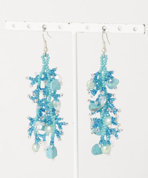 TIME WILL TELL WORKS（タイムウィルテルワークス）の「SOL EARRING（ピアス（両耳用）・レディース・ブルー/ターコイズブルー/ホワイト系その他/パープル/マルチ/シルバー・ONE SIZE）」の3枚目の写真