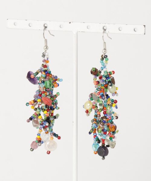 TIME WILL TELL WORKS（タイムウィルテルワークス）の「SOL EARRING（ピアス（両耳用）・レディース・ブルー/ターコイズブルー/ホワイト系その他/パープル/マルチ/シルバー・ONE SIZE）」の6枚目の写真
