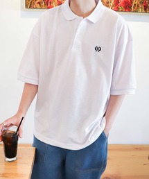 ZIP FIVE（ジップファイブ）の「【ZIP FIVE】UVカット 速乾 ワンポイントロゴ 刺繍 鹿の子 ビッグシルエット ポロシャツ（ポロシャツ・メンズ）」