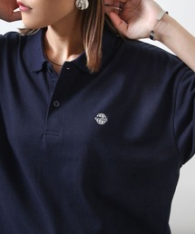 ZIP FIVE | オーバーサイズ ワンポイント刺繍 カノコビッグポロシャツ【ユニセックス】【古着風】(ポロシャツ)