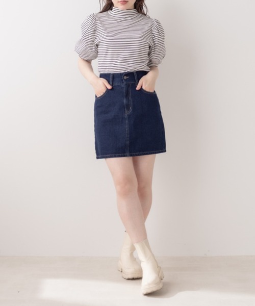 OLIVE des OLIVE(オリーブデオリーブ)の「ヘルシーデコルテ半袖トップス(Tシャツ/カットソー・レディース・オフホワイト/ブラック/アイボリー・FREE)」の14枚目の写真