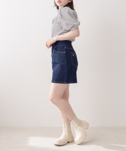 OLIVE des OLIVE(オリーブデオリーブ)の「ヘルシーデコルテ半袖トップス(Tシャツ/カットソー・レディース・オフホワイト/ブラック/アイボリー・FREE)」の15枚目の写真