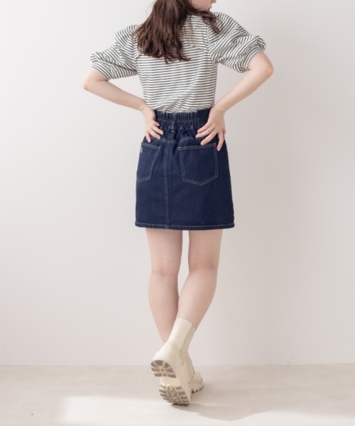 OLIVE des OLIVE(オリーブデオリーブ)の「ヘルシーデコルテ半袖トップス(Tシャツ/カットソー・レディース・オフホワイト/ブラック/アイボリー・FREE)」の16枚目の写真