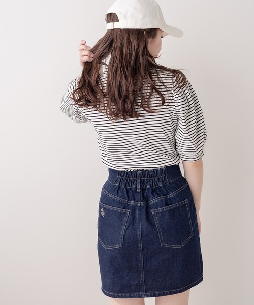 OLIVE des OLIVE(オリーブデオリーブ)の「ヘルシーデコルテ半袖トップス(Tシャツ/カットソー・レディース・オフホワイト/ブラック/アイボリー・FREE)」の18枚目の写真