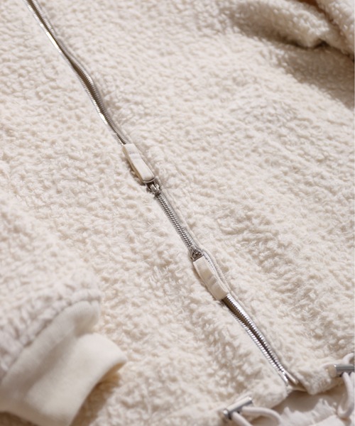 UNFIL（アンフィル）の「unfil アンフィル / wool-boa bomber jacket ウールボア ボンバージャケット オーバーサイズボアブルゾン / WWFL-UW132（ブルゾン・レディース・オフホワイト/チャコールグレー・1）」の16枚目の写真