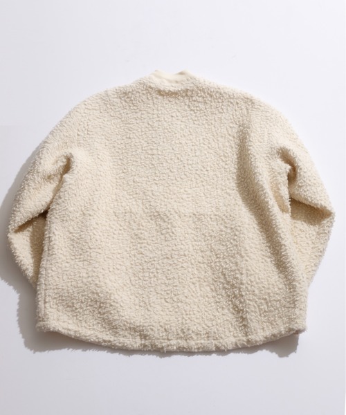 UNFIL（アンフィル）の「unfil アンフィル / wool-boa bomber jacket ウールボア ボンバージャケット オーバーサイズボアブルゾン / WWFL-UW132（ブルゾン・レディース・オフホワイト/チャコールグレー・1）」の18枚目の写真