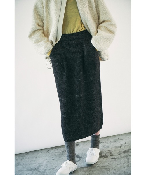 UNFIL（アンフィル）の「unfil アンフィル / wool-boa bomber jacket ウールボア ボンバージャケット オーバーサイズボアブルゾン / WWFL-UW132（ブルゾン・レディース・オフホワイト/チャコールグレー・1）」の9枚目の写真