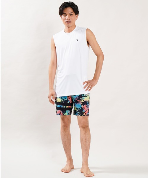 Hurley （ハーレー）の「【ムラサキスポーツ別注】Hurley/ハーレー 水陸両用 UVカット バックプリントタンクトップ/ラッシュガード MRG2200010（ラッシュガード・メンズ・ホワイト/ブラック・S/M/L）」の8枚目の写真