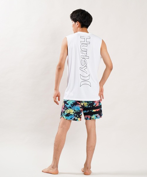 Hurley （ハーレー）の「【ムラサキスポーツ別注】Hurley/ハーレー 水陸両用 UVカット バックプリントタンクトップ/ラッシュガード MRG2200010（ラッシュガード・メンズ・ホワイト/ブラック・S/M/L）」の9枚目の写真