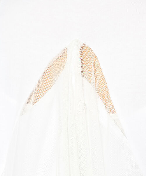 ADDICT NOIR(アディクトノアー)の「ADDICT NOIR/アディクト ノアー/Back Tulle Tops(Tシャツ/カットソー・レディース・ブラック/ホワイト・FREE)」の7枚目の写真