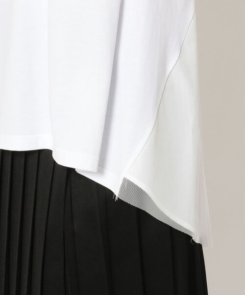 ADDICT NOIR(アディクトノアー)の「ADDICT NOIR/アディクト ノアー/Back Tulle Tops(Tシャツ/カットソー・レディース・ブラック/ホワイト・FREE)」の9枚目の写真