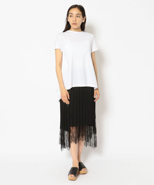 ADDICT NOIR(アディクトノアー)の「ADDICT NOIR/アディクト ノアー/Back Tulle Tops(Tシャツ/カットソー・レディース・ブラック/ホワイト・FREE)」の11枚目の写真