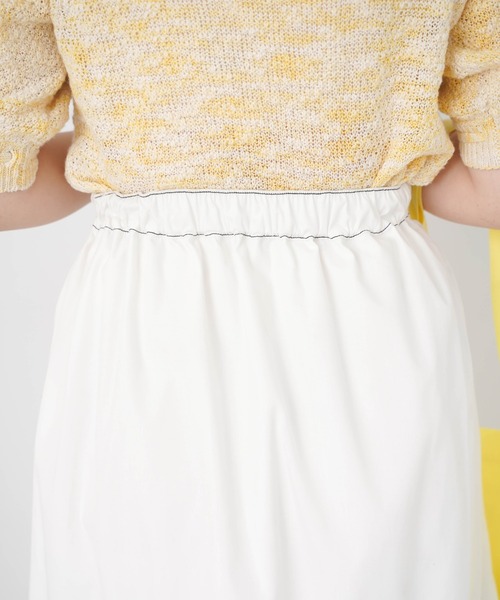 omom sot(オムオムソット)の「ポケット付き ティアードスカート omom sot(スカート・レディース・ホワイト/ブラック・M)」の5枚目の写真