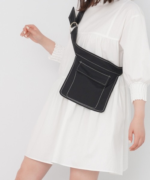 omom sot(オムオムソット)の「ポケット付き ティアードスカート omom sot(スカート・レディース・ホワイト/ブラック・M)」の14枚目の写真