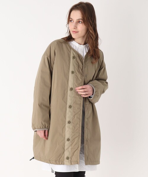 LAURA ASHLEY（ローラアシュレイ）の「機能性中綿ドロストコート（その他アウター・レディース・チャコールグレー/ベージュ/ネイビー・38）」の3枚目の写真