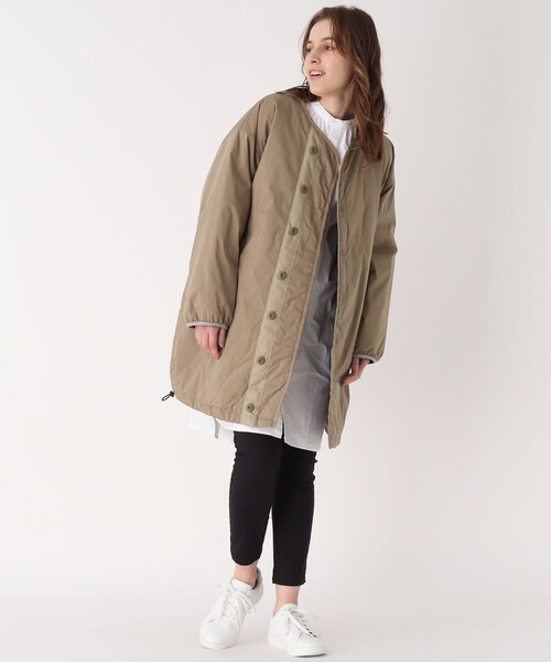 LAURA ASHLEY（ローラアシュレイ）の「機能性中綿ドロストコート（その他アウター・レディース・チャコールグレー/ベージュ/ネイビー・38）」の16枚目の写真