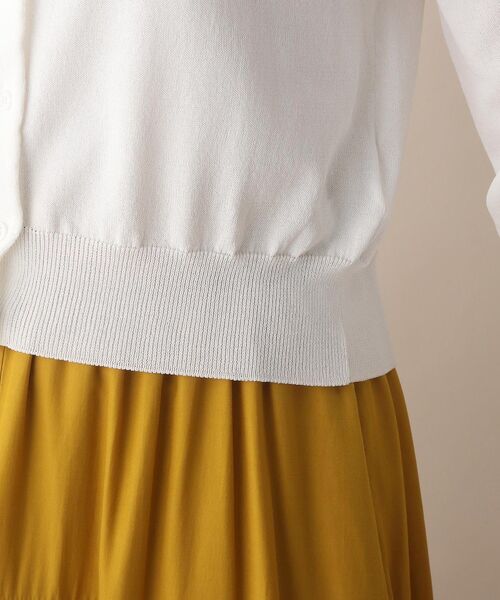 OPAQUE.CLIP(オペークドットクリップ)の「◆フラワーエンブロイダリーカーディガン(カーディガン/ボレロ・レディース・ホワイト系/ブラック/サンドベージュ・38)」の9枚目の写真