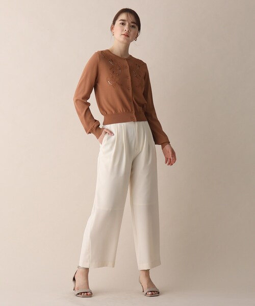 OPAQUE.CLIP(オペークドットクリップ)の「◆フラワーエンブロイダリーカーディガン(カーディガン/ボレロ・レディース・ホワイト系/ブラック/サンドベージュ・38)」の13枚目の写真