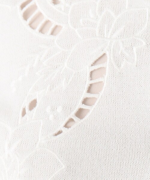 OPAQUE.CLIP(オペークドットクリップ)の「◆フラワーエンブロイダリーカーディガン(カーディガン/ボレロ・レディース・ホワイト系/ブラック/サンドベージュ・38)」の14枚目の写真