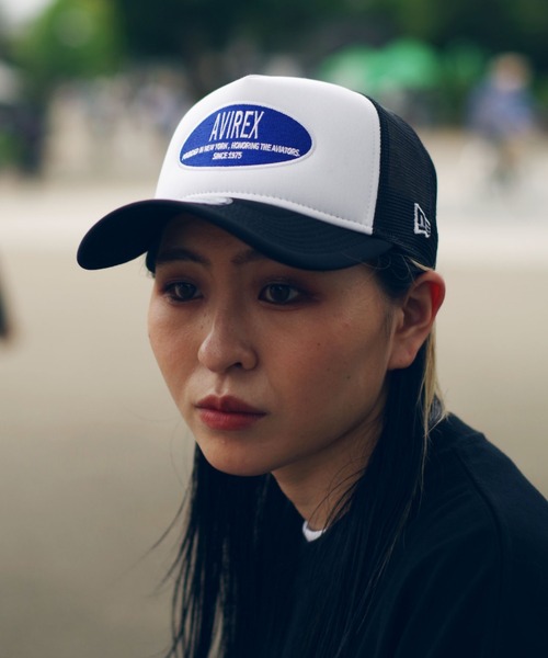 AVIREX(アヴィレックス)の「【NEW ERA × AVIREX】ワッペン メッシュ キャップ / WAPPEN MESH CAP / アヴィレックス / AVIREX(キャップ・レディース・ブラック/ベージュ/カモフラージュ/ブラック系その他・FREE)」の7枚目の写真