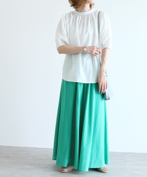 reca（レカ）の「前後2way五分袖ギャザーブラウス（シャツ/ブラウス・レディース・オフホワイト/ブラック/ピンク・MEDIUM/LARGE）」の15枚目の写真