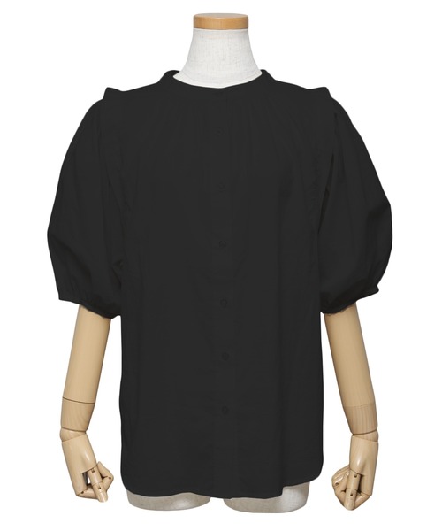 reca（レカ）の「前後2way五分袖ギャザーブラウス（シャツ/ブラウス・レディース・オフホワイト/ブラック/ピンク・MEDIUM/LARGE）」の6枚目の写真