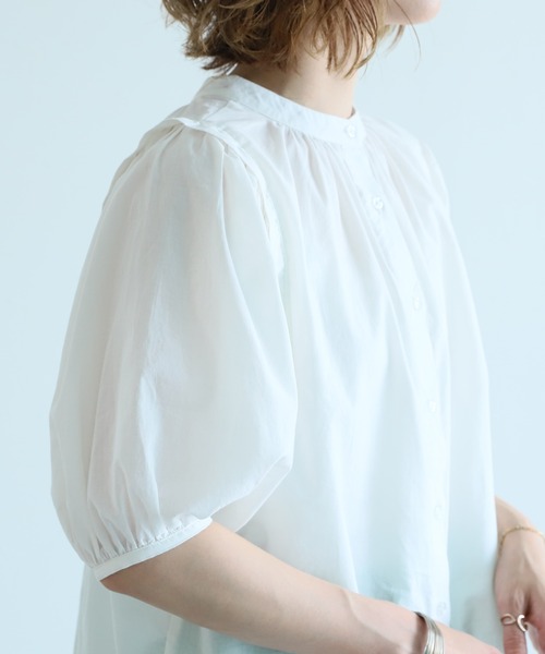 reca（レカ）の「前後2way五分袖ギャザーブラウス（シャツ/ブラウス・レディース・オフホワイト/ブラック/ピンク・MEDIUM/LARGE）」の7枚目の写真