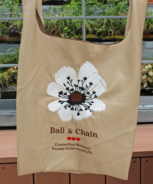 新品 Ball & Chain エコバッグベージュ Ｌ 花 ボールアンドチェーン Amazon | [Ball & Chain] ボールアンドチェーン Lサイズ FLOWER
