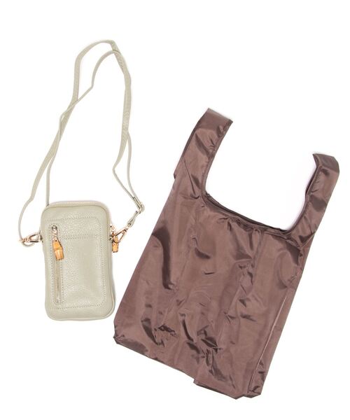 Pal collection（パルコレクション）の「バンブースマホポーチ（ショルダーバッグ・レディース・グレー/グリーン/アイボリー/ラベンダー・FREE）」の17枚目の写真