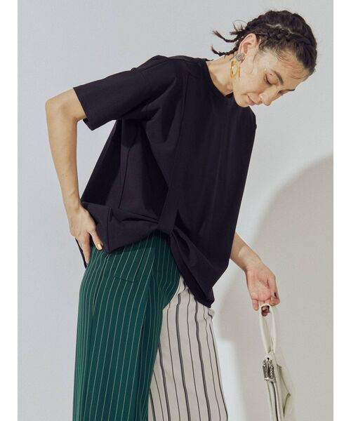 UN3D.（アンスリード）の「ショルダーテープドレープTシャツ（Tシャツ  